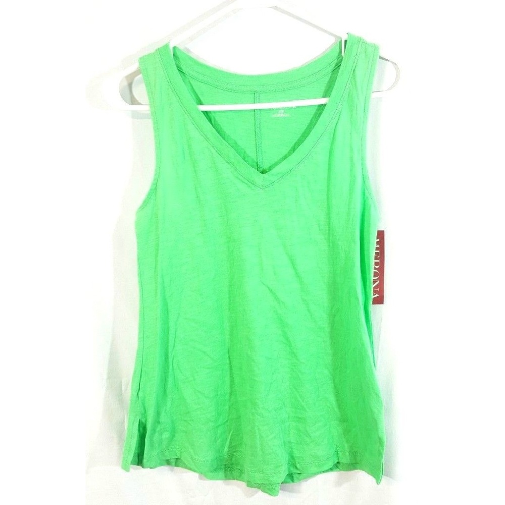 Merona Womens Racer Back Tank Top Green Size S
